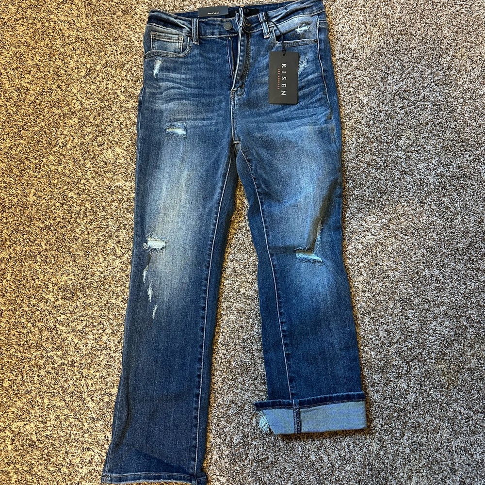 Risen Women's Straight Leg Jeans - Blue